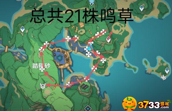 原神鸣草采集路线