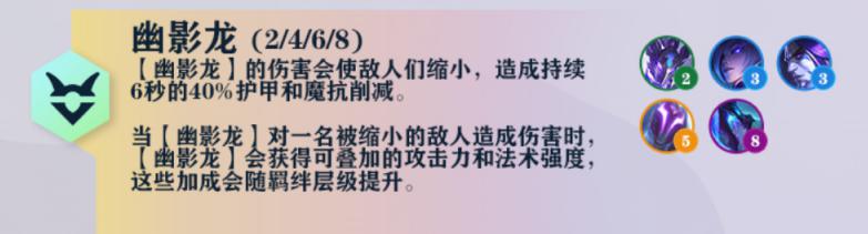 云顶之弈s7幽影龙羁绊效果一览