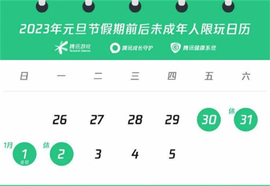王者荣耀2023年元旦未成年游戏时间介绍-王者荣耀未成年人游戏时间大全