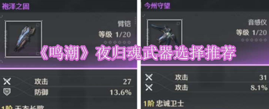 鸣潮夜归魂武器怎么选择 鸣潮夜归魂武器选择推荐