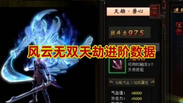 风云无双天劫怎么进阶-风云无双天劫进阶数据