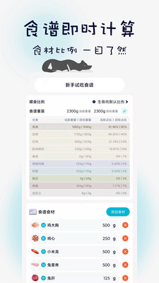 嗷呜猫狗食谱app