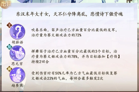 扶摇一梦蔡文姬技能是什么扶摇一梦蔡文姬技能介绍