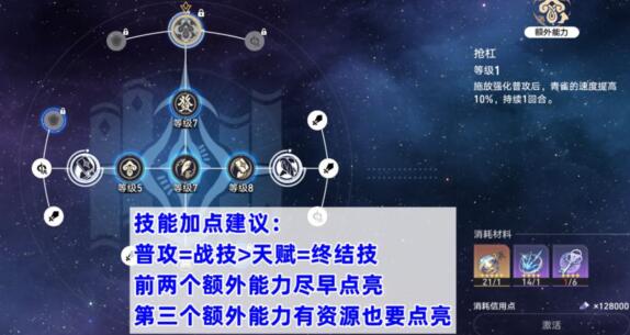 崩坏星穹铁道青雀行迹怎么点 青雀行迹加点推荐详解