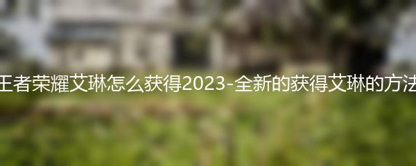 王者荣耀艾琳怎么获得2023-全新的获得艾琳的方法