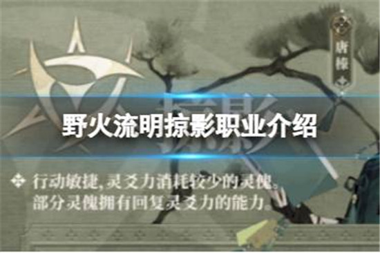 野火流明掠影职业怎么样野火流明身形敏捷的刺客详细介绍